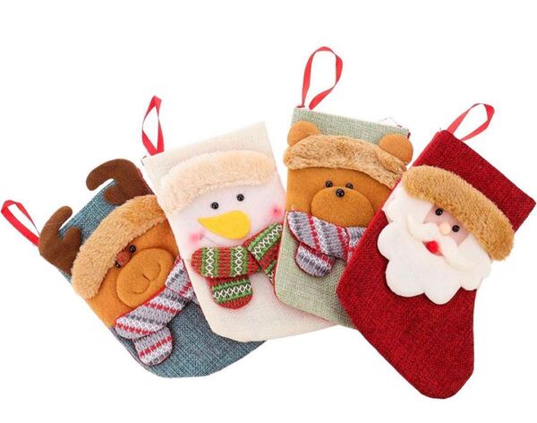 4ピース クリスマスストッキング オーナメント クリスマス吊りストッキング 暖炉吊り 飾り用 クリスマスホリデー 暖炉ホームデポ