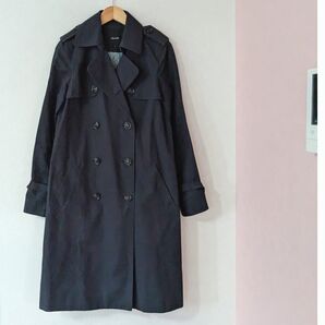 allureville アルアバイル ベーシックトレンチコート ネイビー コットン サイズ2
