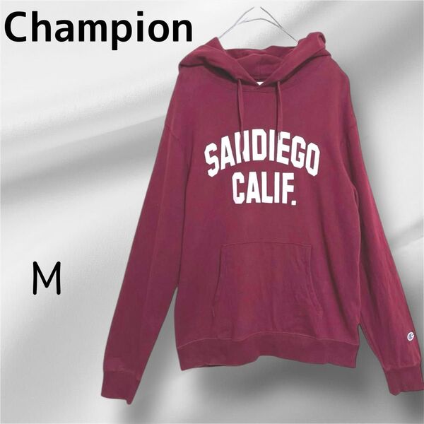 チャンピオン Champion プルオーバーパーカー エンジ 【Mサイズ】 古着