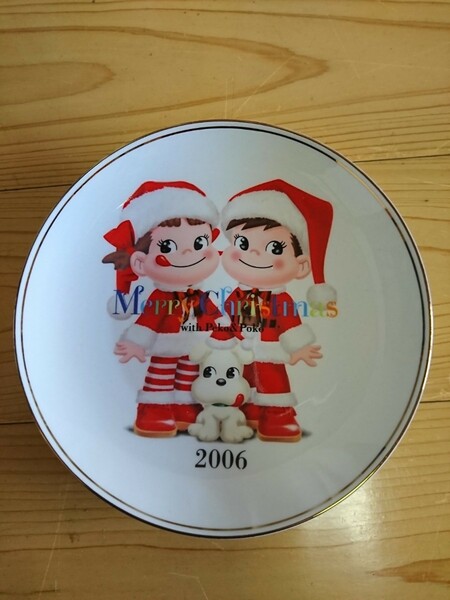 2006 不二家 ペコちゃん 皿 クリスマス
