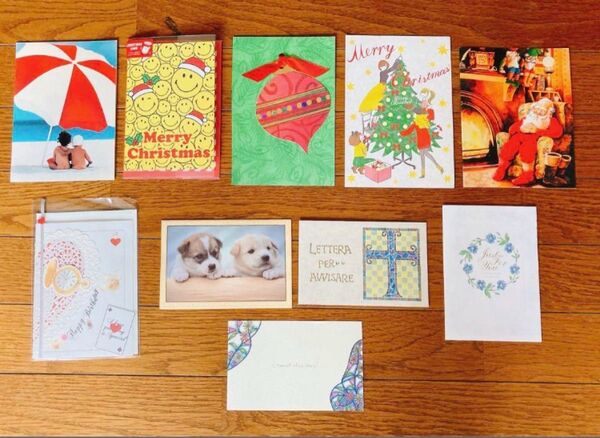 クリスマスカード 他ポストカード クリスマス アメリカ 絵葉書 バースデーカード 10枚セット