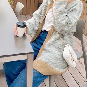 アンディコール un dix cors ニットカーディガン ロング丈 ジャガード