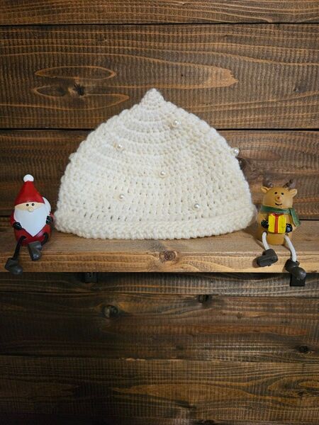 ハンドメイド 帽子 どんぐり帽子 ベビー クリスマス ニット帽