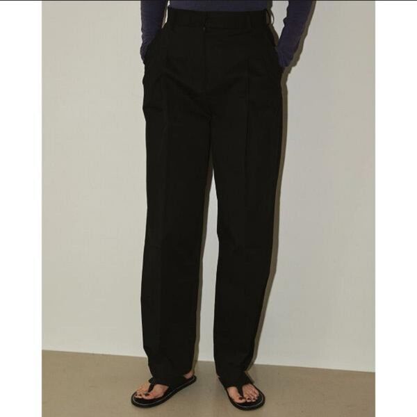 TODAYFUL トゥデイフル/Tuck Twill Trousers /22FW新作 /サイズ38 /Black