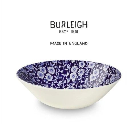 バーレイ 【ファースト品】ブルーキャリコ シリアルボウル 16cm