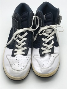 NIKE ナイキ、ダンク HIGH #317982-143 SHOES サイズ30cm、白 & 黒