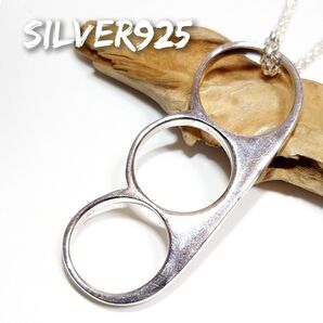 6279 SILVER925 激レア☆メリケンサックトップ シルバー925 リングにも!ヴィンテージ ハンドメイド 希少超個性派