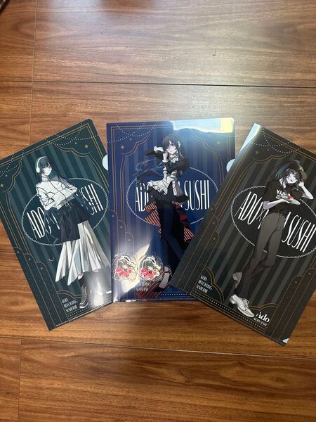 くら寿司×Ado クリアファイル3枚+アクセサリー2つセット