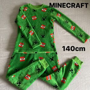 Minecraft マインクラフト フリースパジャマ上下セット140cm