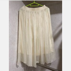 スカート シフォン ウエストゴム ロング