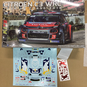 ベルキットBEL-017+デカールLB24070 1/24 シトロエンC3WRC 1erトルコ/ツールドコルス 2019 No.1 オジェ/No.4 ラッピ (BEL017LB24070)