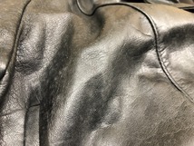 LEGNA by ANGEL LEATHER エンゼルレザー サイズ9 レディース レザージャケット キュプラ裏地 肩パッド 長袖 テーラードカラー ブラック 黒_画像2