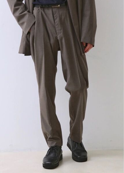 ADAM ET ROPE' HOMME 【Chambrer】スリムテーパードパンツ センタープレス メンズ スラックス