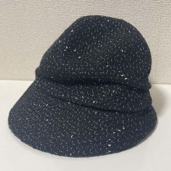 冬用帽子 ブラック 56cm