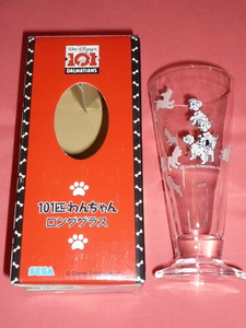  ultra rare! 1999 year Disney 101 Dalmatians character long glass ( not for sale )