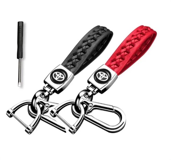 TOYOTA トヨタ キーホルダー 本革2個