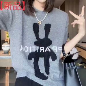 【新品未使用】トップス シャツ Tシャツ ニットシャツ 半袖 フリーサイズ デザインシャツ