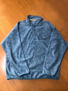 patagonia パタゴニア レア 90年代 雪なしタグ USA製 総柄 シンチラスナップ フリース ビンテージ オールド 人気 レトロ グリセード XL