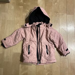 H&Mエイチアンドエム スノージャケット 女の子 ピンク ドット ハート