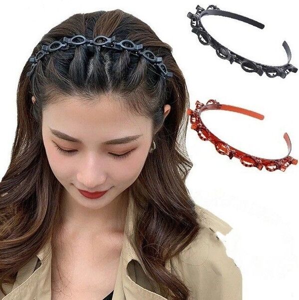 カチューシャ クリップ ヘッドバンド 滑り止め 歯付き ヘアバンド 前髪 2個 セット