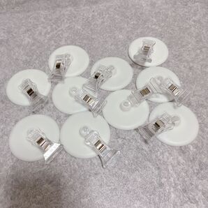 【10個入り】 スタンドポップクリップ 両面テープ付き 5.5x5.4cm