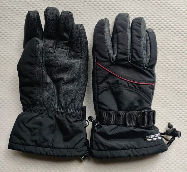 スキースノーボードバイクグローブ ブラック 防寒 ウィンターグローブインナー取外し可能