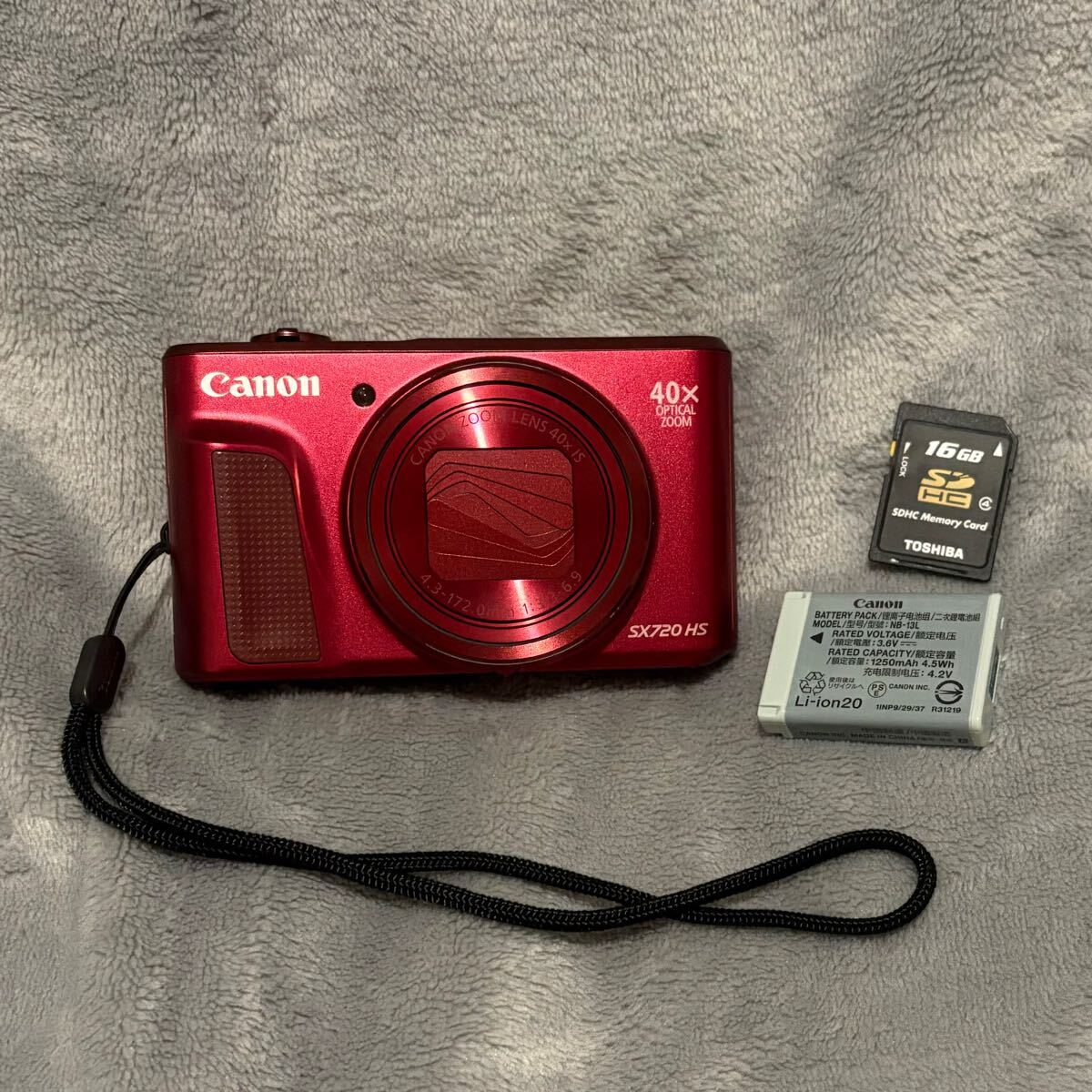 中古】Canon キヤノン PowerShot SX720 HS レッド コンパクト