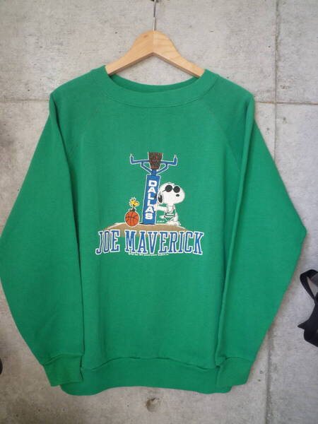 【レア】 70s~80s USA製 ARTEX NBA ダラス・マーベリックス スヌーピー SNOOPY スウェットシャツ ヴィンテージ アルテックス アーテックス