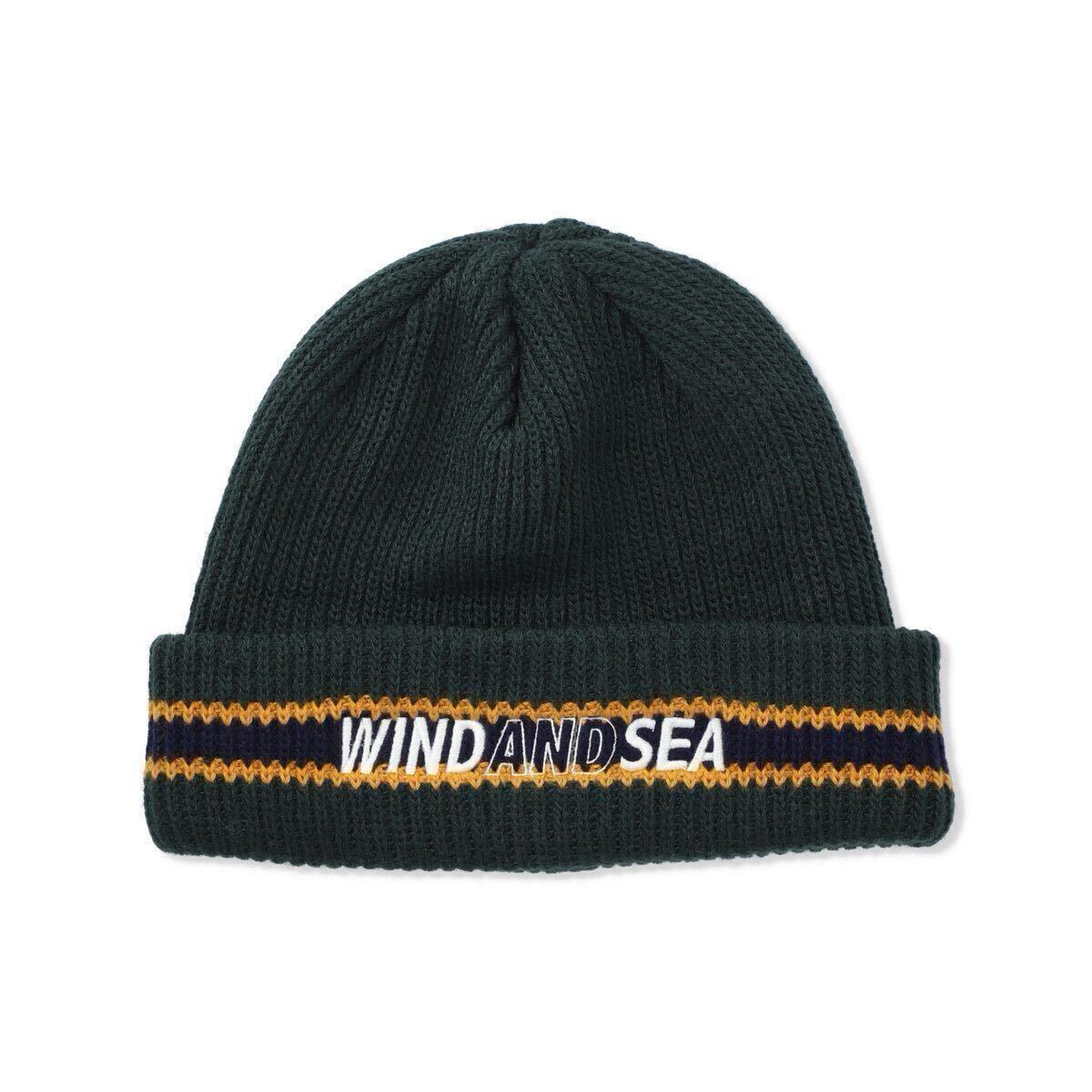WIND AND SEA ウィンダンシー WDS-XXX-SP-11 × GOD SELECTION XXX ゴッドセレクション BEANIE  ビーニー ニットキャップ 帽子 ロゴ刺繍 ブラック ブラック系 F【中古】