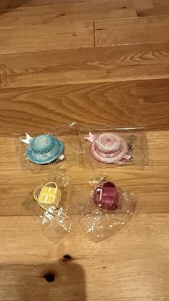 エコハット ミニチュアランドセルセット売り ストラップ ボールチェーン付き 4個セット