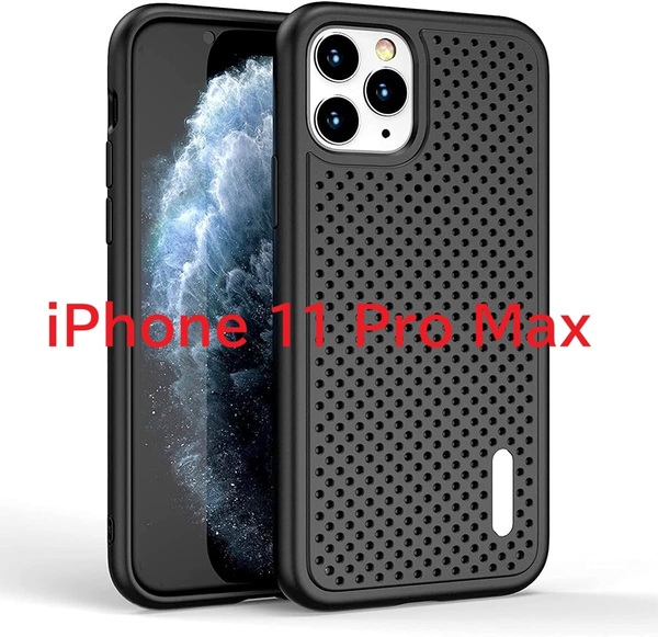 iPhone 11 Pro Max專用 保護 カバー 冷却 サポート グラフェン パッチ 熱放散 傷防止 衝撃吸収 (black, iPhone 11 Pro Max專用)