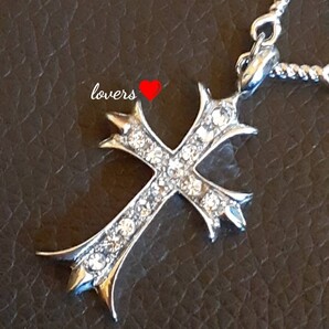 送料無料クロムシルバースーパーCZダイヤモンド付ベビーファットクロス十字架チェーンネックレス手首に巻けばブレスレット残りわずかです