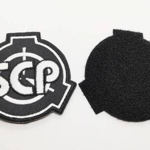 送料無料 UMA SCP 財団 マーク ブラック モンスター マジックテープ 刺繍 ワッペン アップリケ アメリカン雑貨 スマアク
