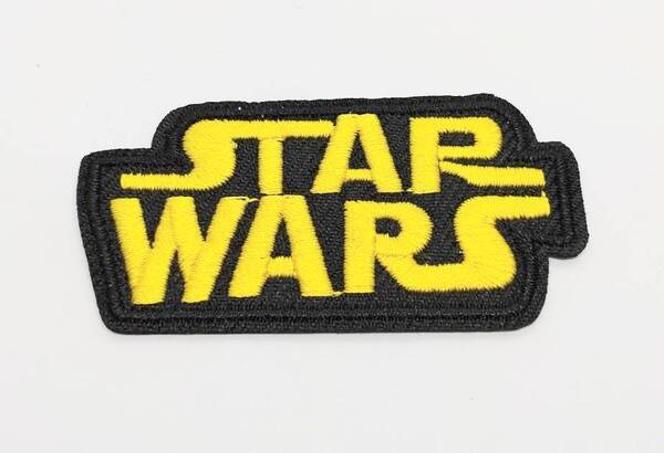 送料無料 スターウォーズ イエロー アイロン 刺繍 ワッペン のりつき アップリケ アメリカン雑貨 スマアク
