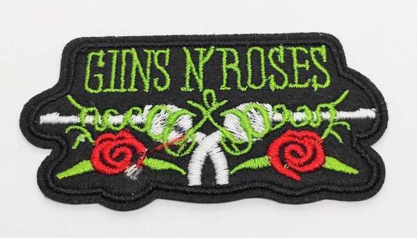 送料無料 ガンズ&ローゼス GUNSNROSES ロックバンド アイロン 刺繍 ワッペン アップリケ アメリカン雑貨 スマアク