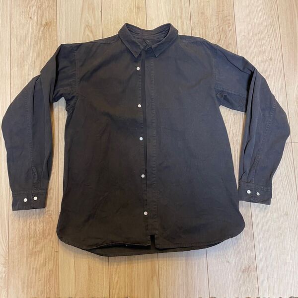 ポスタルコ POSTALCO フリーアームシャツ FREE ARM SHIRTS M ウェザークロス チャコールグレー 日本製