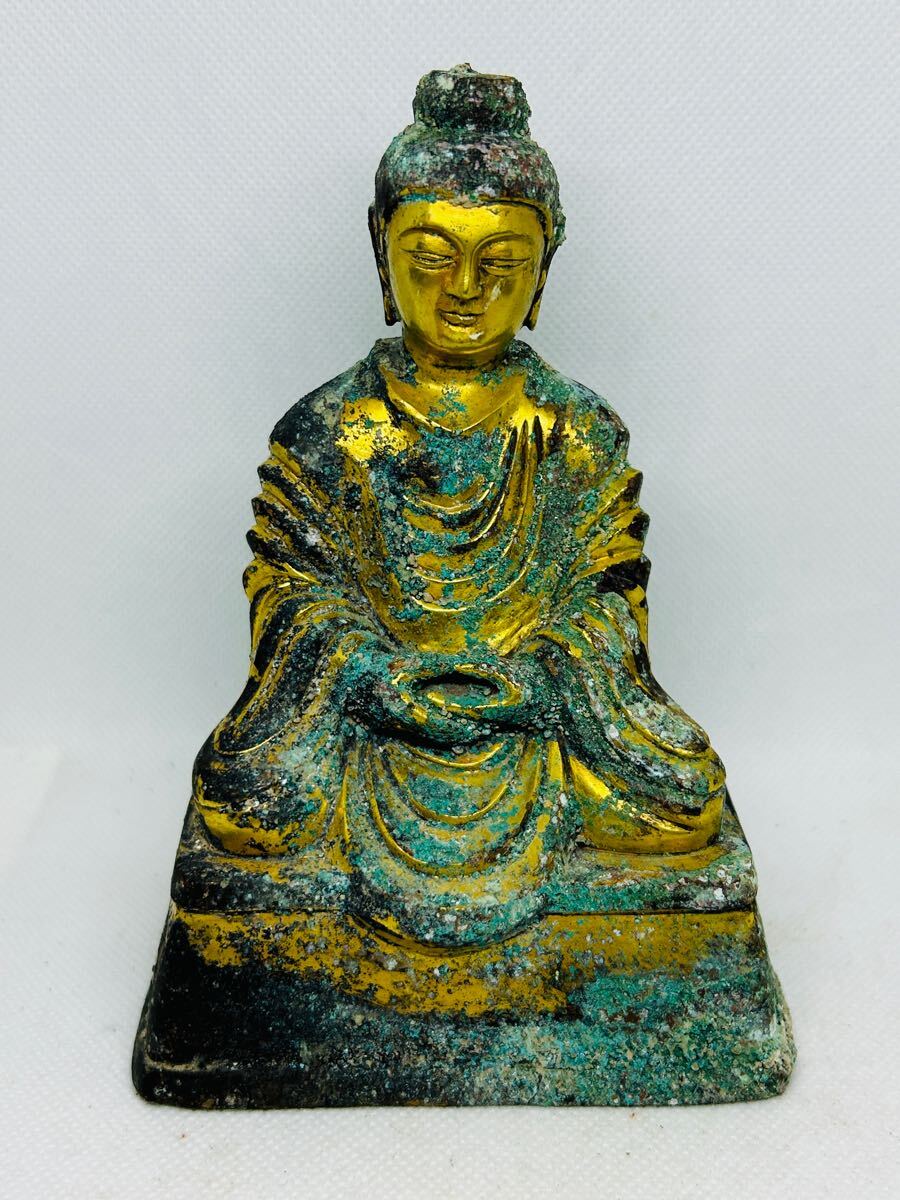古銅 銅鍍金 銅流金 塗金 釈迦如来坐像 仏教美術 置物 座像 仏教 古銅 銅鍍金 銅流金 塗金 釈迦如来坐像 仏教美術 置物 座像 仏教