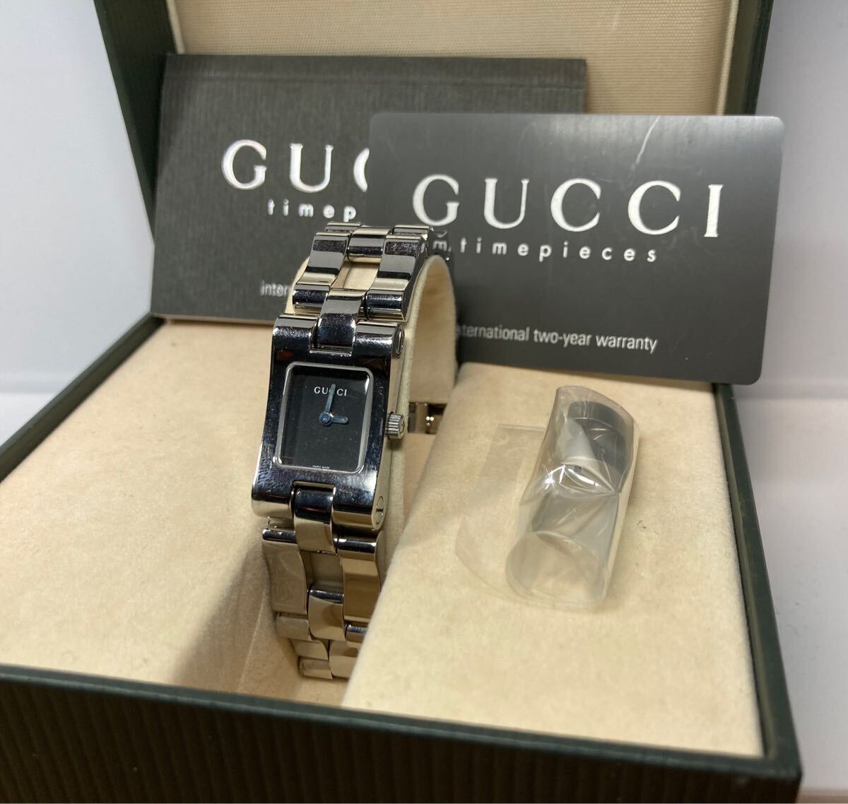 グッチ GUCCI チェーン型ブレスタイプクォーツ 腕時計 美品 稼働品 19,440円