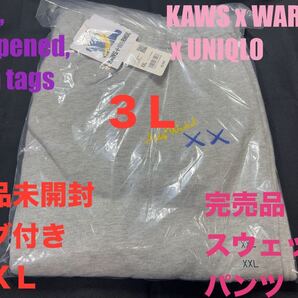 XXL☆新品未開封☆UNIQLO ×KAWS +ウォーホル スウェットパンツ②