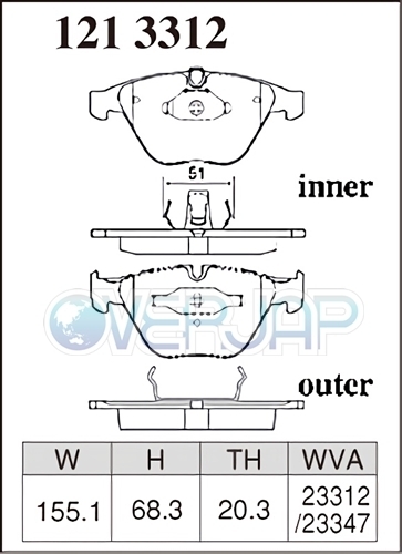 Z1213312 / 1253730 DIXCEL Zタイプ ブレーキパッド 1台分set BMW E61(TOURING) NH48/PW48 550i 日本仕様(Fr:DISC348x30mm) Z1213312 / 1253730 DIXCEL Zタイプ ブレーキパッド 1台分set BMW E61(TOURING) NH48/PW48 550i 日本仕様(Fr:DISC348x30mm)
