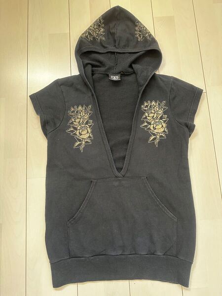 ★送料無料 SAILOR JERRY 半袖スウェットパーカー M