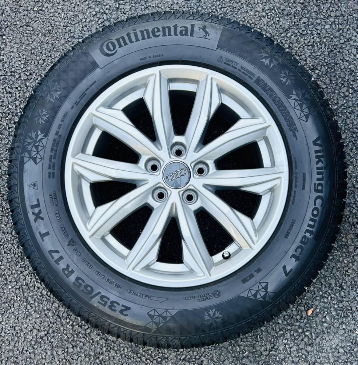 美品】アウディ FY Q5 純正 ウィンターオプション 17in 7J +34 PCD112 ブリヂストン ブリザック DM-V2 235/65R17  品番：80A601025J 中古 スタッドレスタイヤホイールセット | パーツ販売ナンバーワン