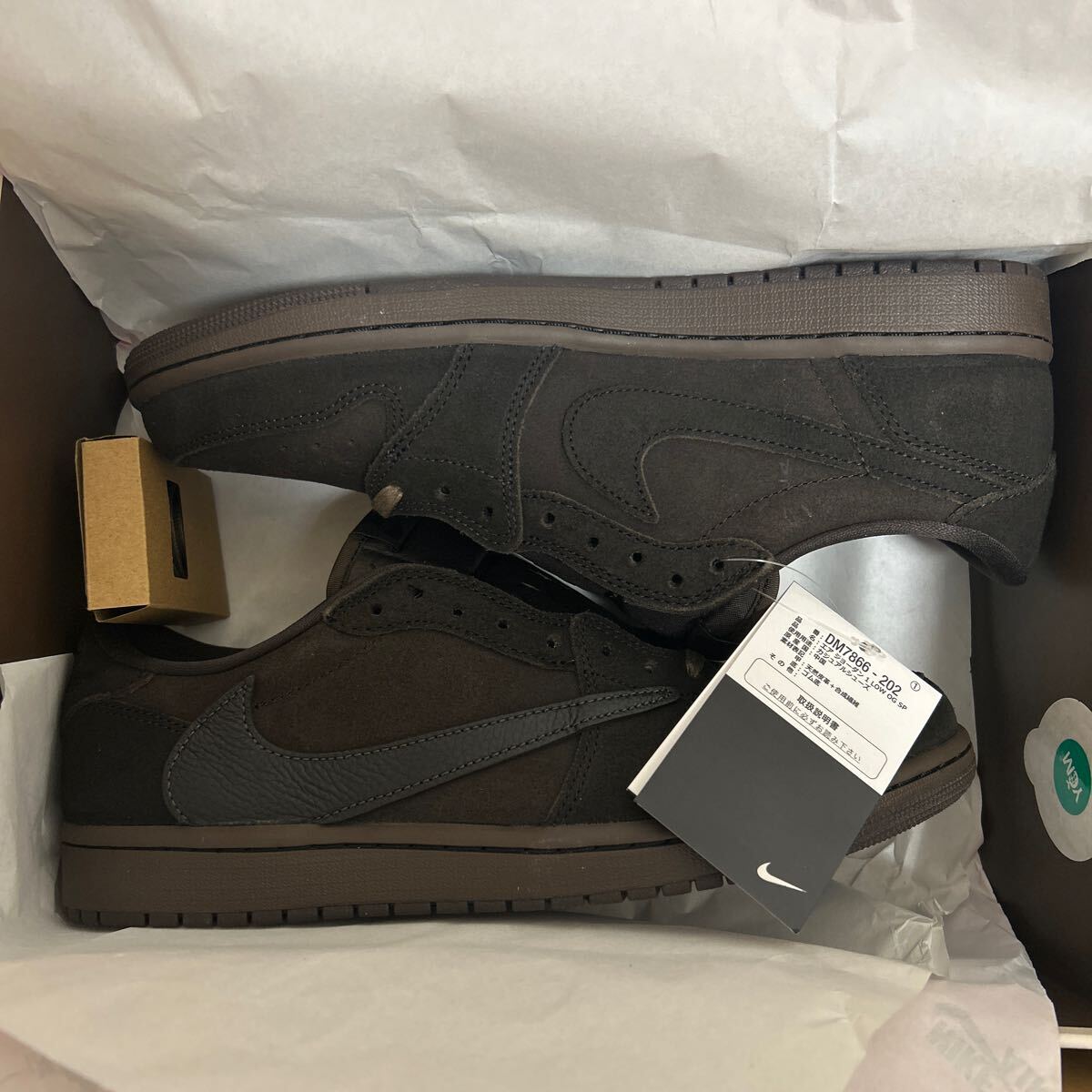 国内正規品 Travis Scott ×Jordan 1 Low OG SP Velvet Brown and Dark Mochaトラヴィススコット × ナイキ エアジョーダン1 ロー OG SP 44,200円
