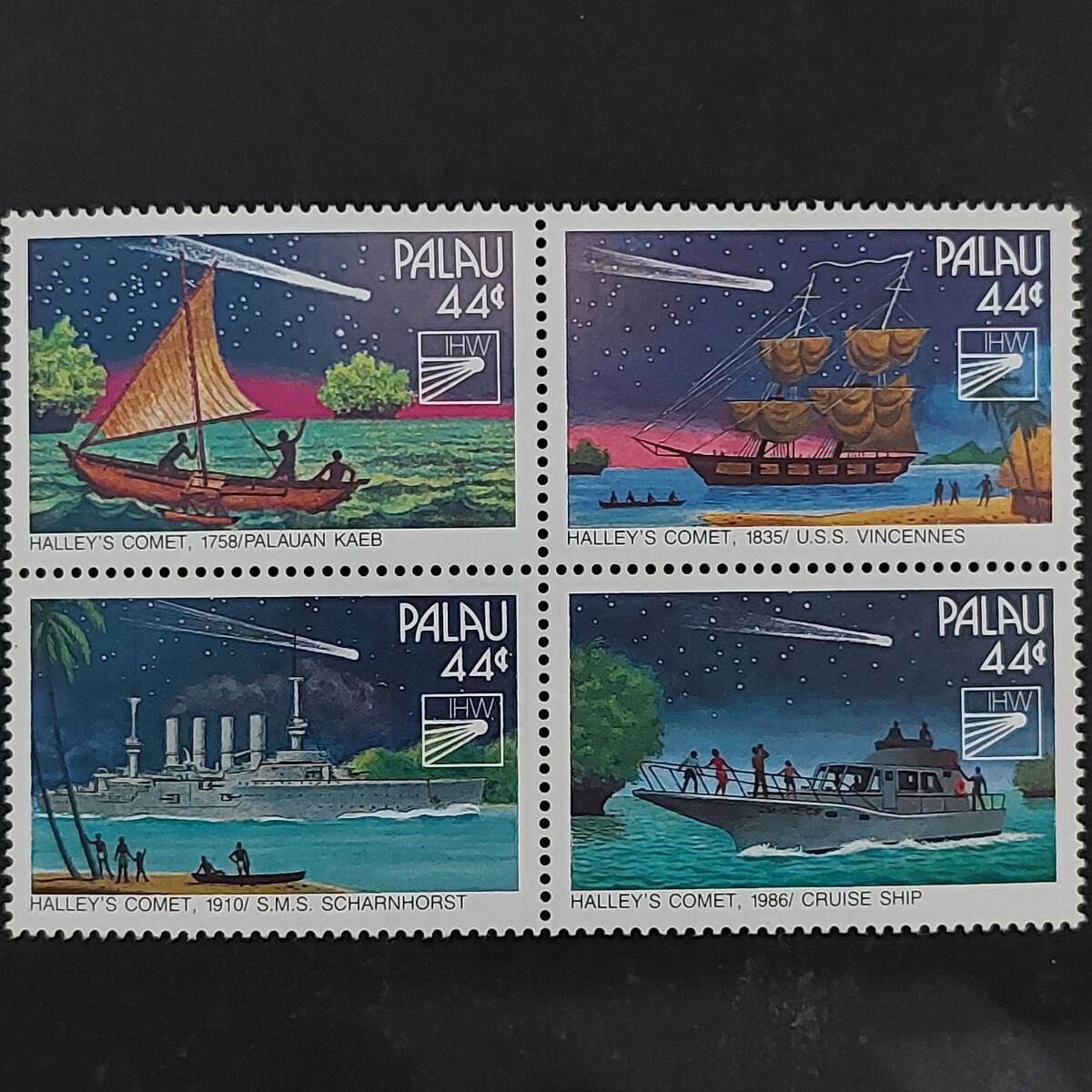 売約5249 外国切手 ニウエ NIUE 1986年ハレー彗星のフレスコ画シート