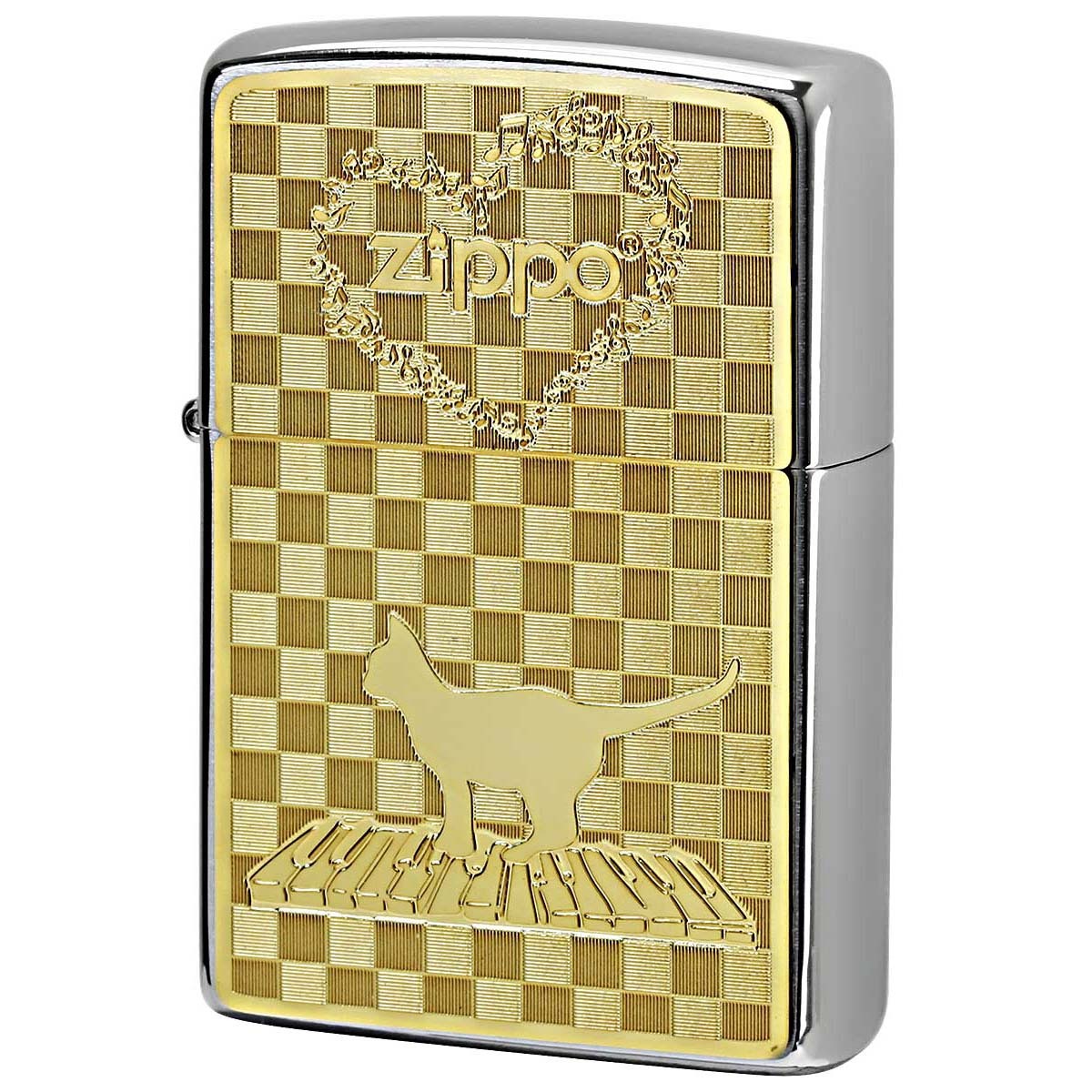まとめ専用ページ① Zippo ジッポライター ネコ 猫 Cat 音符 ＃200 ゴールドプレート