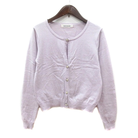 ミッシュマッシュ MISCH MASCH カーディガン ニット ビジュー M 赤