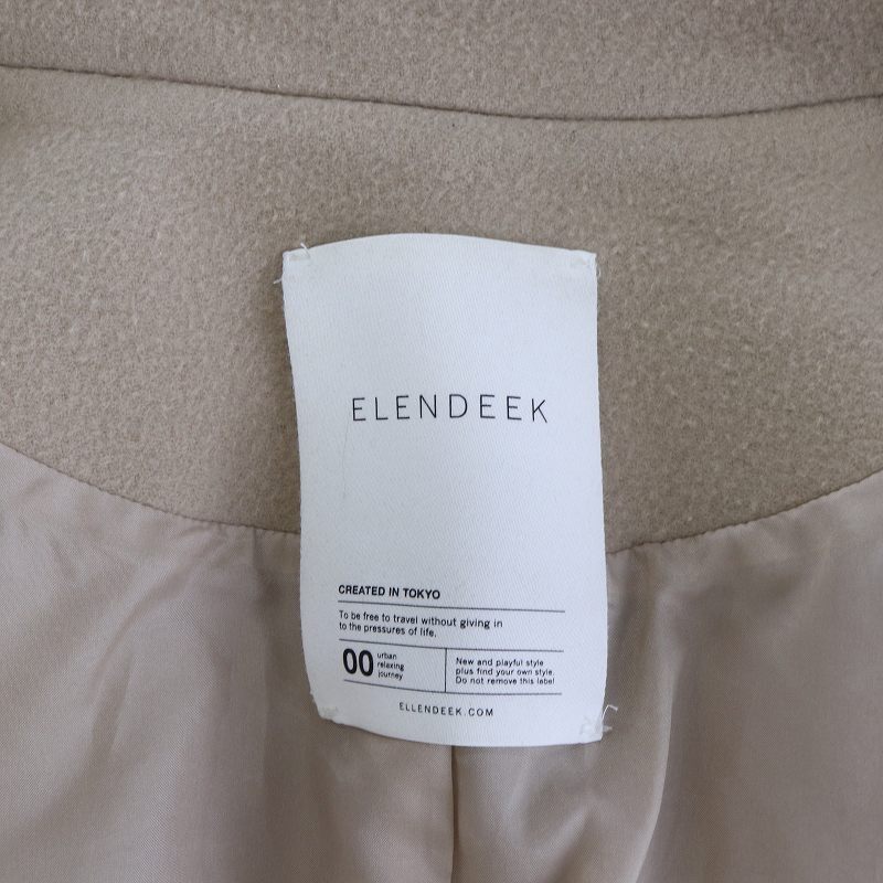 エレンディーク ELENDEEK オーバーカラーフォルムコート アウター ショート丈 ウール 2 M ベージュ /BB レディース エレンディーク ELENDEEK オーバーカラーフォルムコート アウター ショート丈 ウール 2 M ベージュ /BB レディース