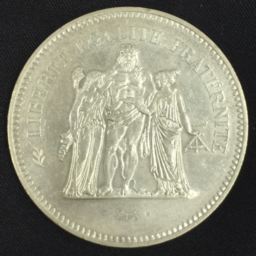 フランス 1978年 50 フラン 銀貨 / 1986年 100 フラン 銀貨の