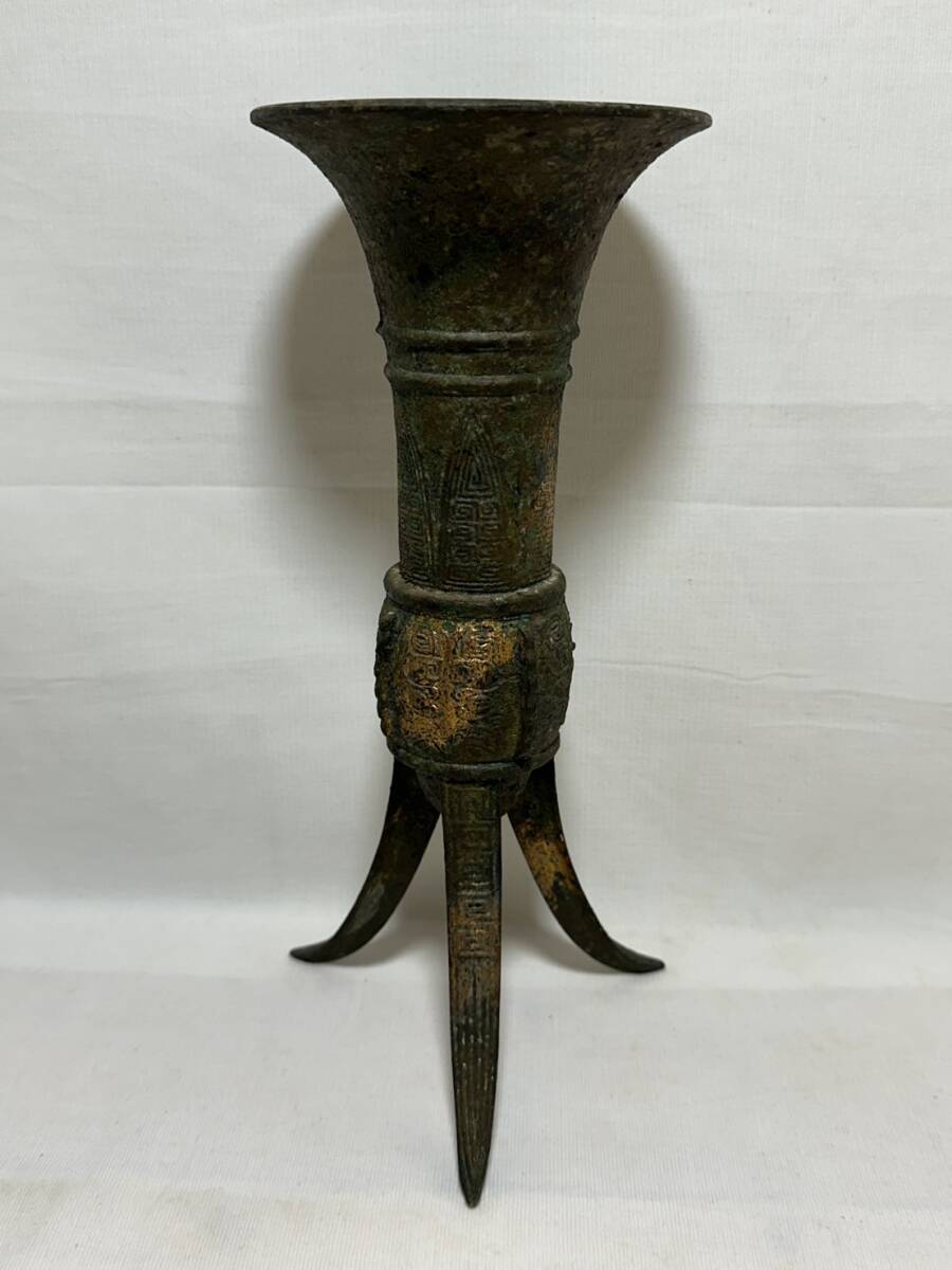 時代物 古銅 銀象嵌 水瓶 花器 花瓶 花入 骨董品 古美術品 花瓶 一輪挿し Yahoo!オークション -「古銅 花入」の落札相場・落札価格