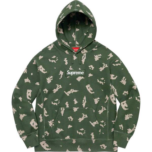 新品未開封品 SUPREME Box Logo Hooded Sweatshirt Olive Russian Camo パーカー ボックス ロゴ オリーブ ロシアン カモ
